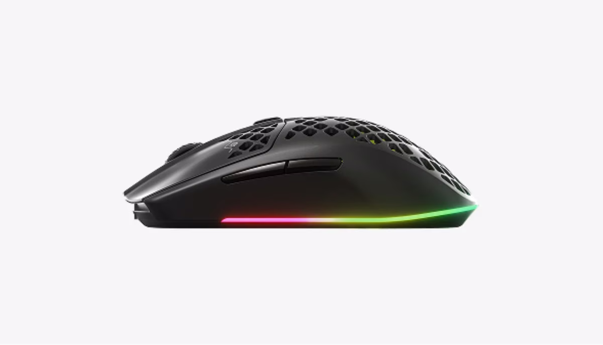 SteelSeries Aerox 3 Wireless Onyx Edition, Ultra-Lightweight 68g Gaming Mouse, IP54 AquaBarrier, 200-Hour Battery, & Quantum 2.0 Wireless, Black | 62612 thumbnail 2