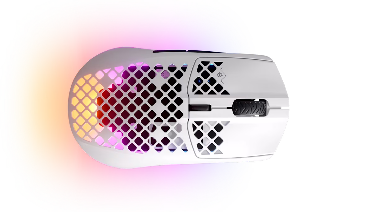 SteelSeries Aerox 3 Wireless Snow Edition, Ultra-Lightweight 68g Gaming Mouse, IP54 AquaBarrier, 200-Hour Battery, & Quantum 2.0 Wireless, White | 62608 thumbnail 3