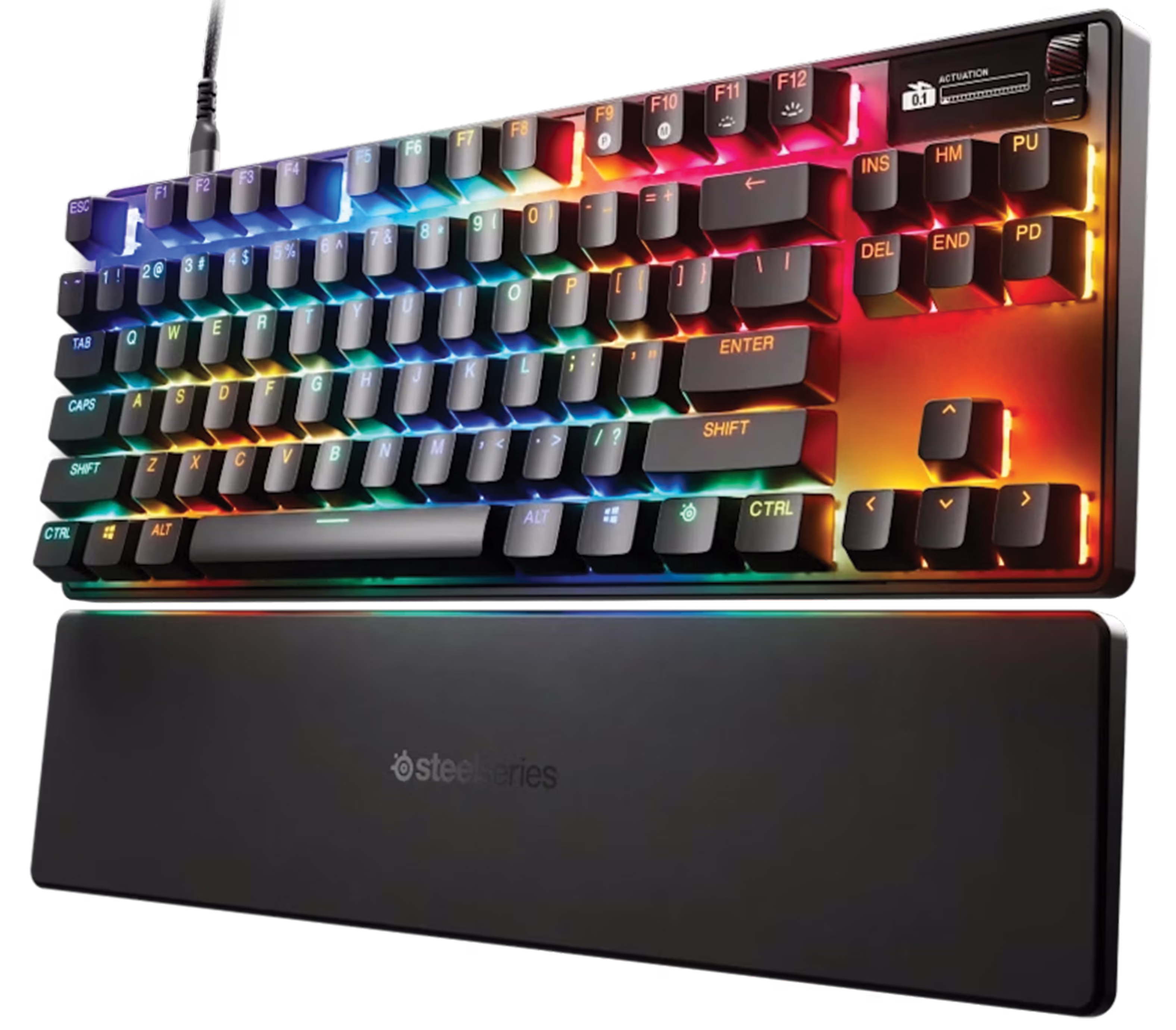 SteelSeries Apex Pro TKL Gen 3 Wired Mechanical Gaming Keyboard, OmniPoint 3.0 Adjustable HyperMagnetic Switches, Rapid Trigger, & OLED Smart Display, US Layout, Black | 64740 – Buy Online