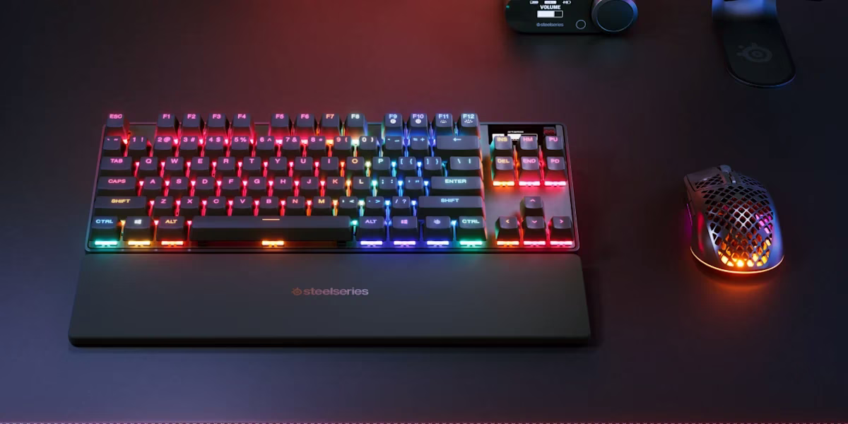 SteelSeries Apex Pro TKL Wireless Gen 3 Gaming Keyboard, World’s Fastest OmniPoint 3.0 HyperMagnetic Switches, Quantum 2.0 Wireless, & Rapid Trigger, US Layout, Black | 64871 thumbnail 4