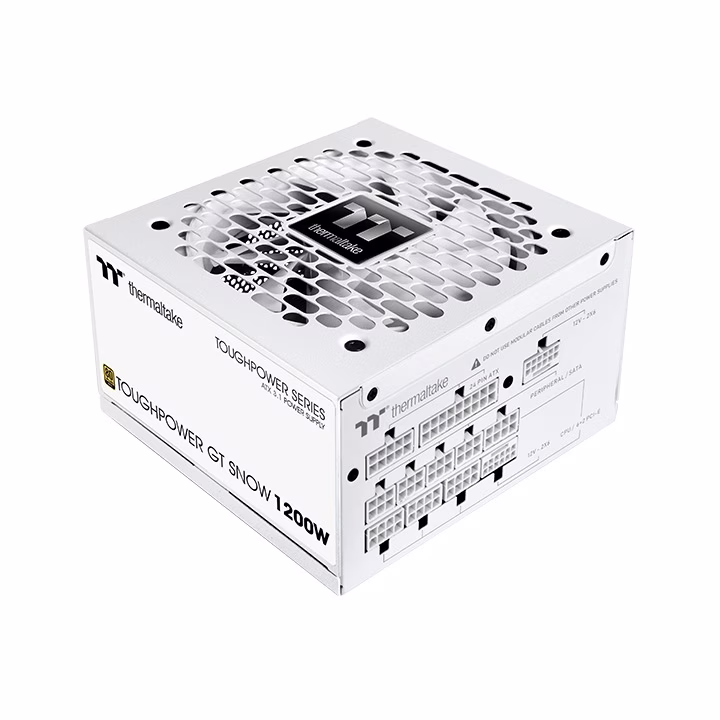 Thermaltake Toughpower GT Snow 1200W White Power Supply, ATX 3.1, 80+ Gold, Fully Modular, PCIe 5.1 Ready, 12V-2x6 Connector, White | PS-TPT-1200FNFAGK-W – Buy Online