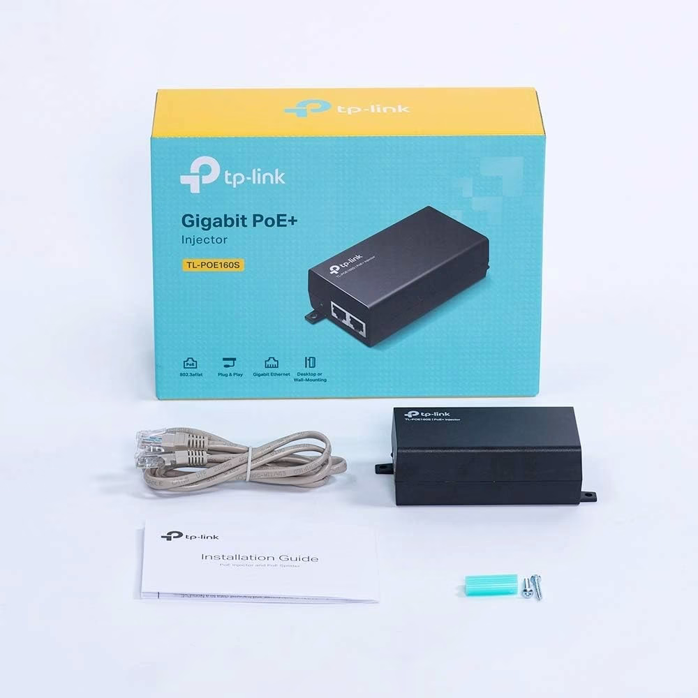 TP-Link Omada TL-PoE160S Gigabit PoE+ Injector, 30W Power Over Ethernet, 10/100/1000Mbps Speed Connectivity, Black | TL-POE160S thumbnail 6