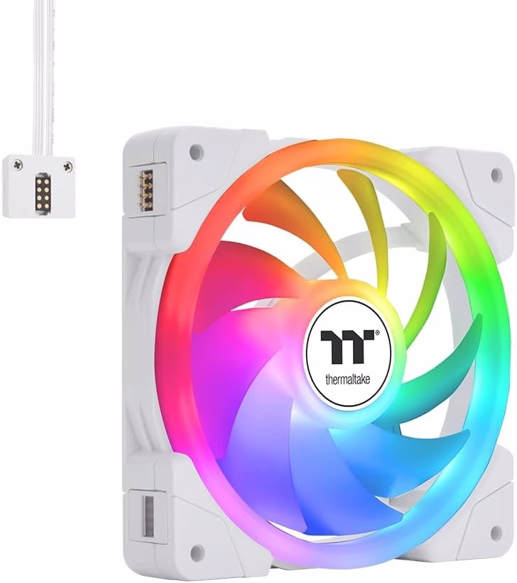 Thermaltake SWAFAN EX14 ARGB Sync White PC Cooling Fan, 140mm 3-Pack, TT Premium Edition | CL-F170-PL14SW-A thumbnail 2