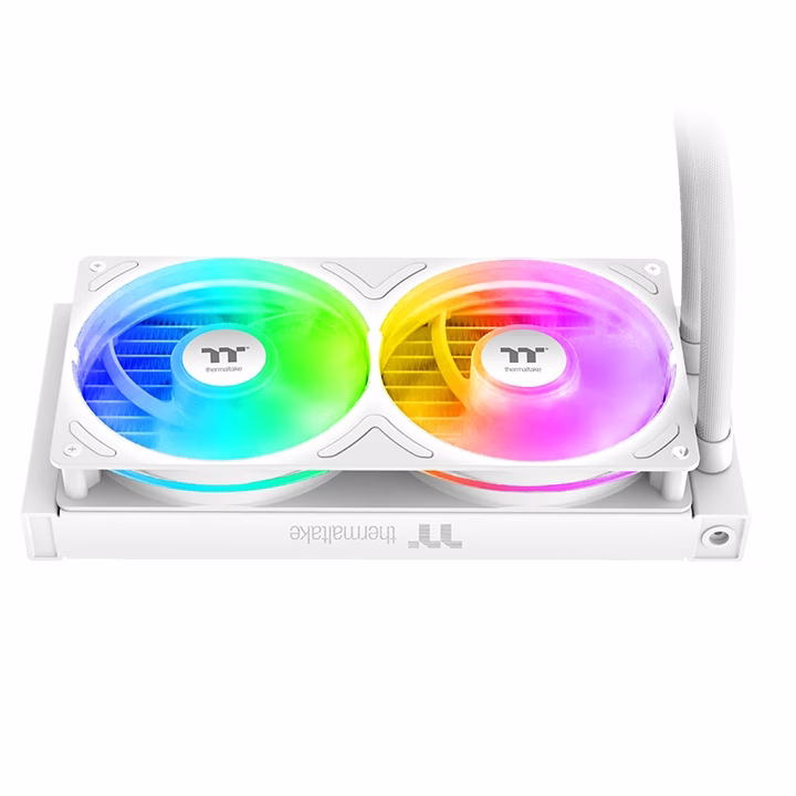 Thermaltake TH240 V3 ARGB Sync Snow Edition AIO Liquid CPU Cooler, 240mm Radiator, Infinity Mirror Pump, 2500 RPM High-Performance Fans, 355W TDP, White | CL-W467-PL12SW-A thumbnail 3