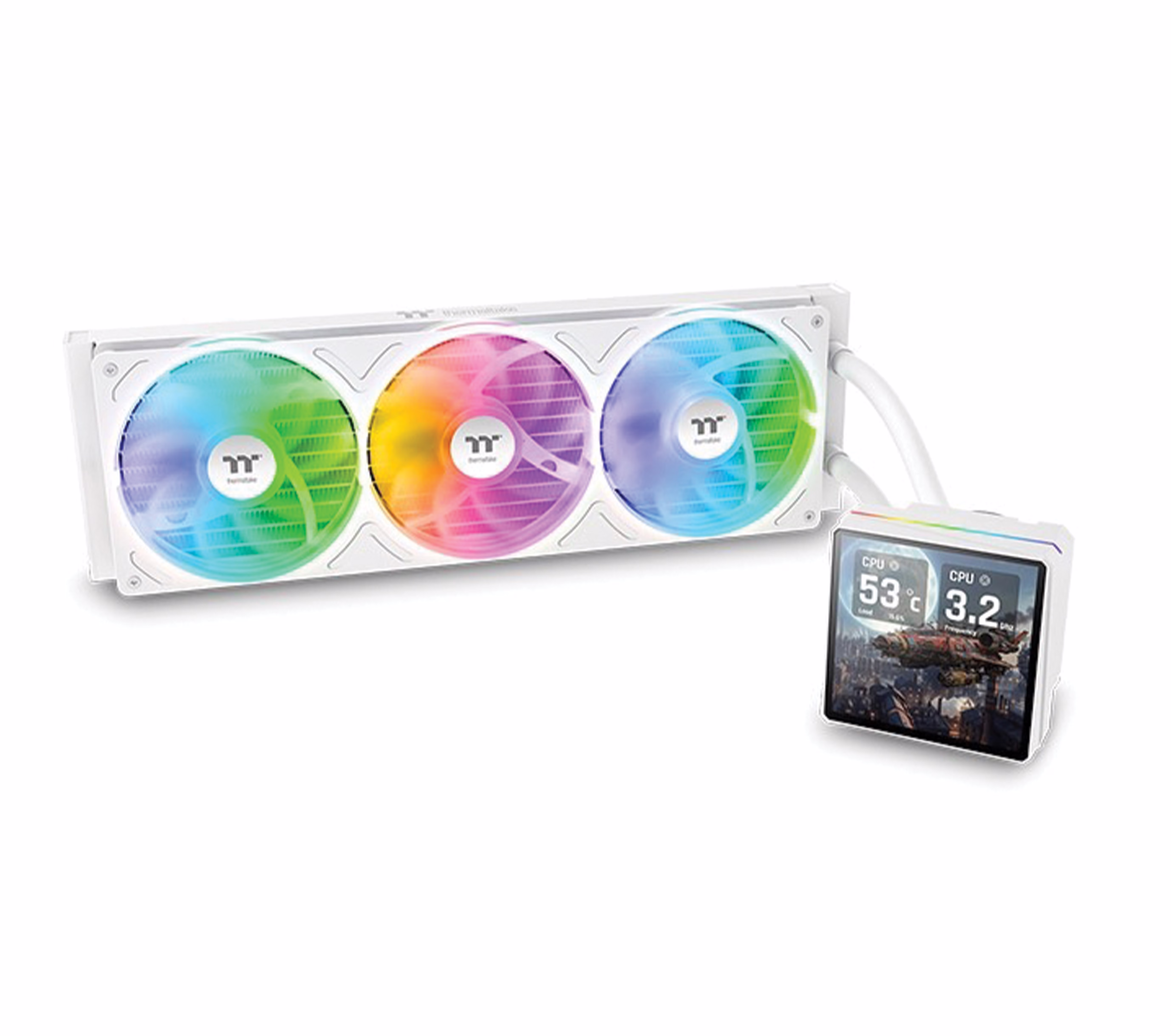 Thermaltake TH360 V3 Ultra ARGB Sync AIO Liquid CPU Cooler, 360mm Radiator, Snow Edition | CL-W476-PL12SW-A – Buy Online