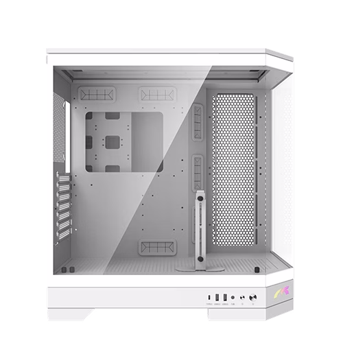 Tortox Prism X Luxury Gaming Case White, Panoramic Tempered Glass, 7 ARGB Fans Included, ATX mATX ITX Support, High Airflow Mid Tower thumbnail 5