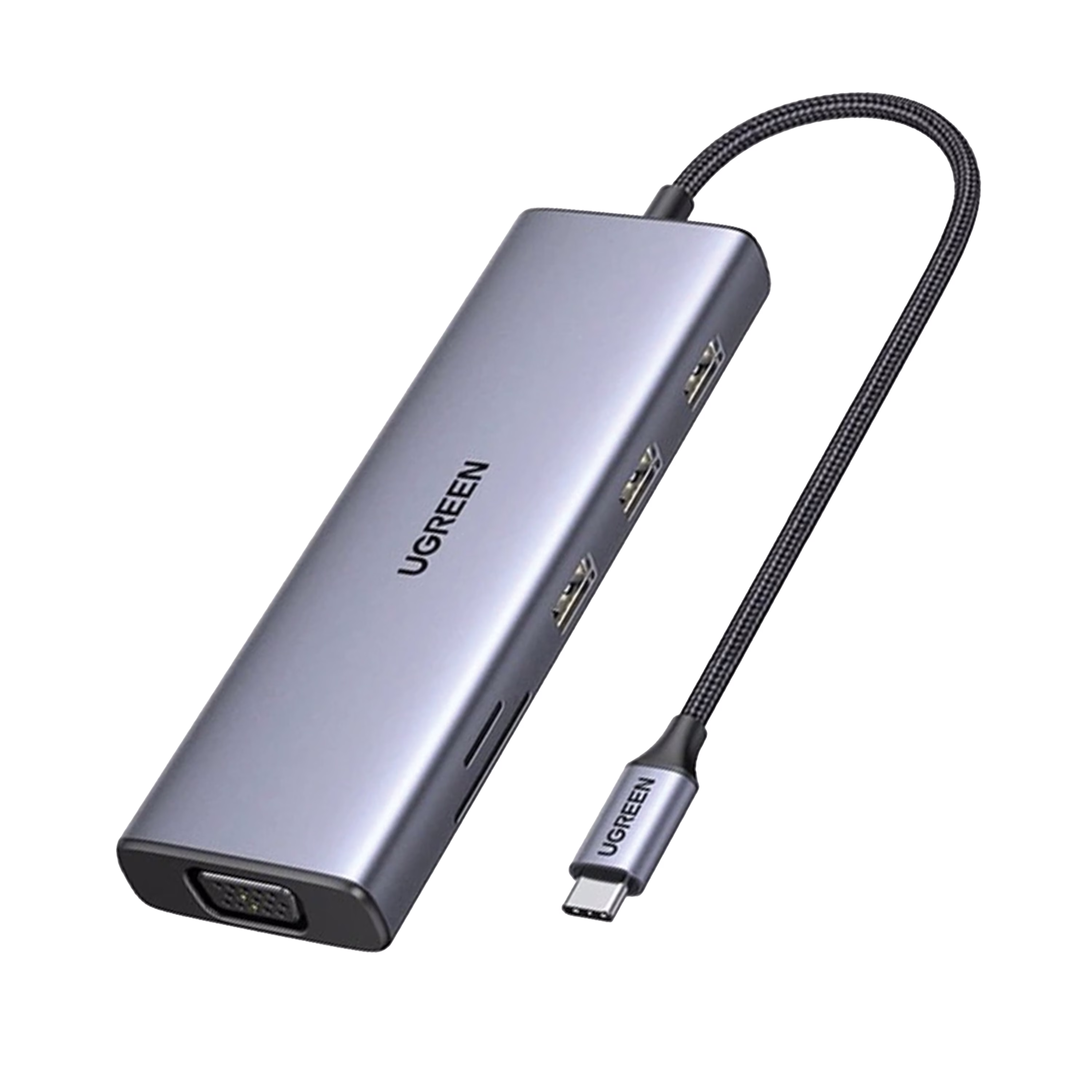 UGREEN 9-in-1 USB-C Multifunction Hub – 4K HDMI, VGA, Gigabit Ethernet, 100W PD & SD/TF Reader, Aluminum | CM498 – Buy Online