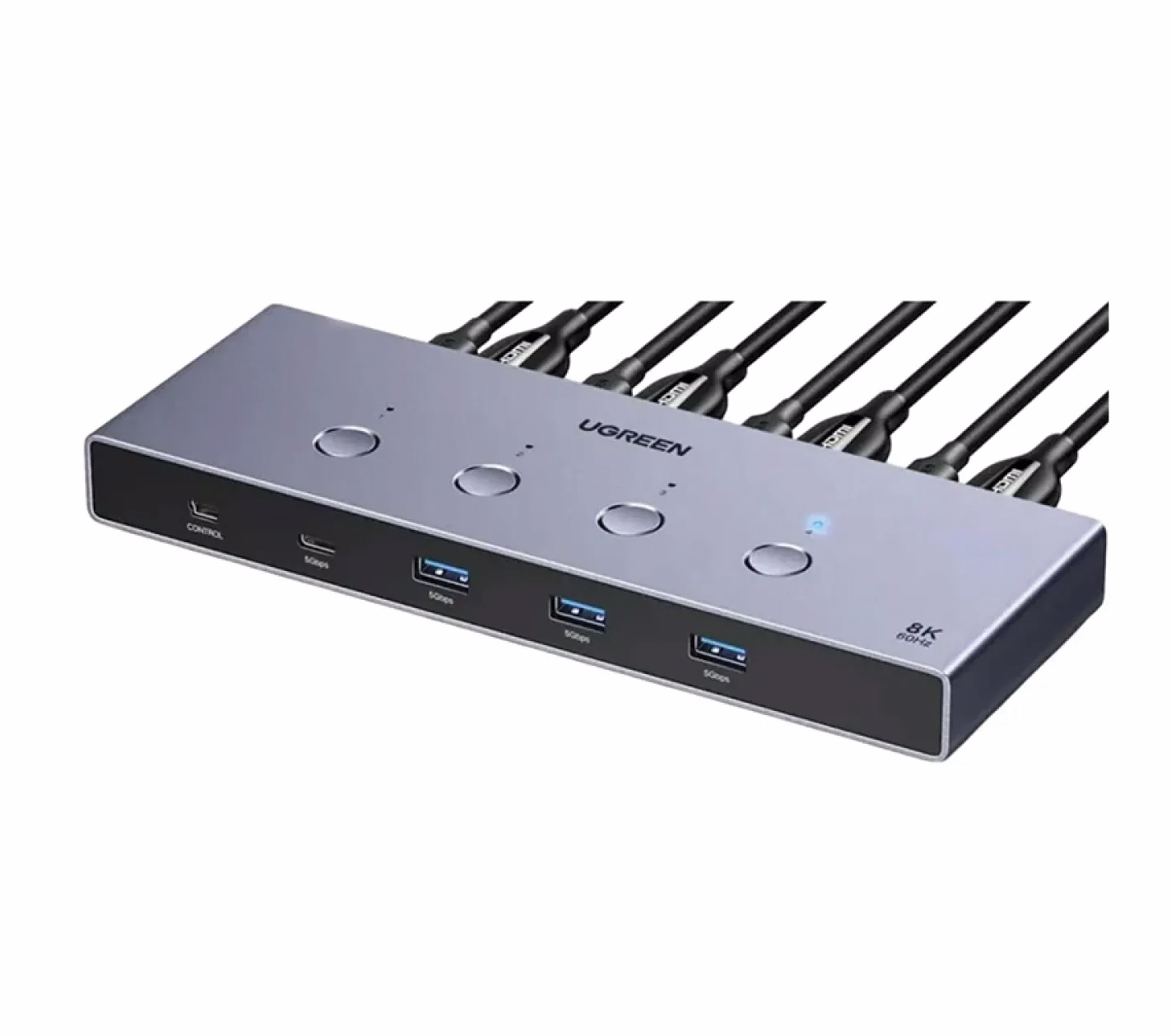 UGREEN AK701 4-Port HDMI 2.1 KVM Switch – 4 PCs to 1 Monitor, 8K@60Hz & 4K@240Hz, 5Gbps USB 3.0 Hub, USB-C & USB-A Support | 55397 – Buy Online