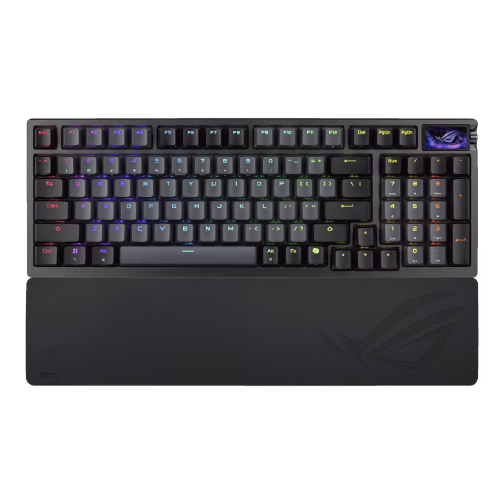 ASUS ROG Azoth 96 HE Black Gaming Keyboard, ROG HFX V2 Magnetic Switches, 8K Polling, OLED Display, Tri-Mode Wireless | 90MP040H-BKCA00 – Buy Online