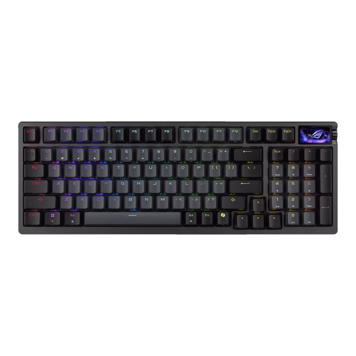 ASUS ROG Azoth 96 HE Black Gaming Keyboard, ROG HFX V2 Magnetic Switches, 8K Polling, OLED Display, Tri-Mode Wireless | 90MP040H-BKCA00 thumbnail 3