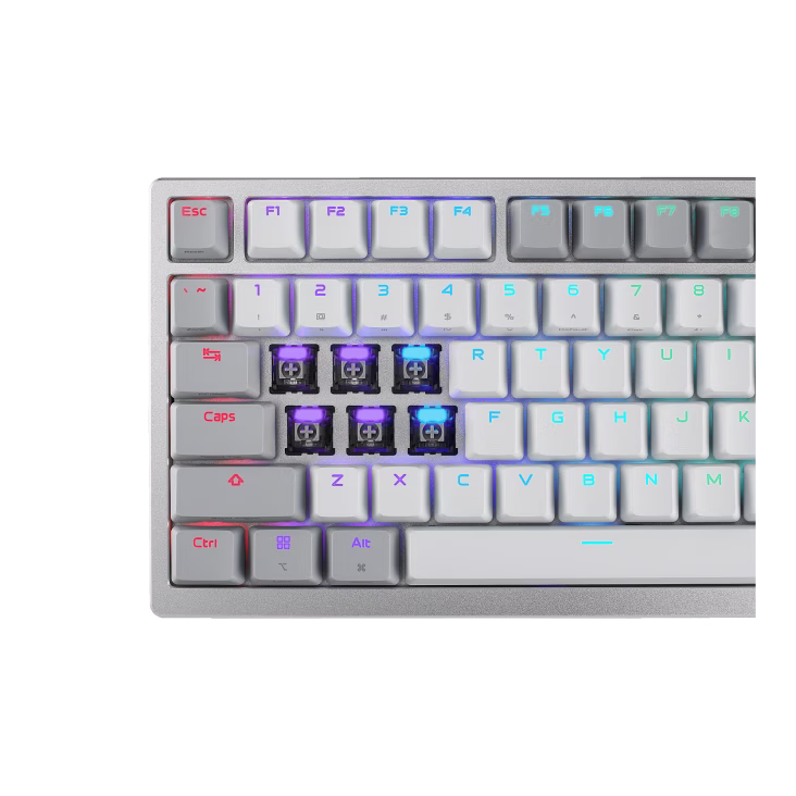 ASUS ROG Azoth 96 HE White Gaming Keyboard, ROG HFX V2 Magnetic Switches, 8K Polling, OLED Display, Tri-Mode Wireless, Eng & Arabic Keyboard | 90MP040H-BKCA10 thumbnail 10