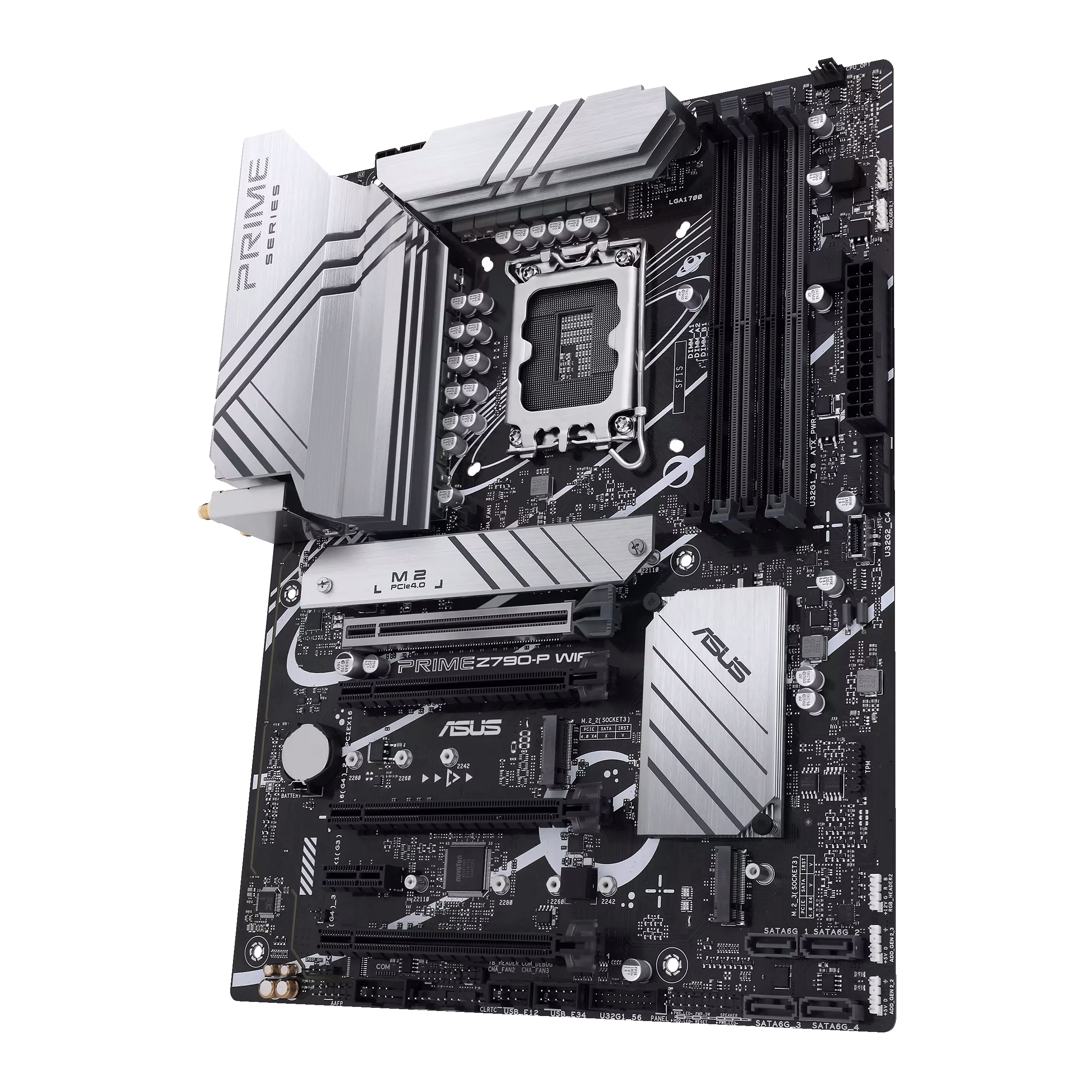 Asus Prime Z790-P WiFi ATX Motherboard, Socket Intel LGA1700, Z790 Chipset, PCIe 5.0, 128GB DDR5 Max Memory, 3x M.2 Slots, WiFi 6, Bluetooth v5.2, 2.5Gb LAN, 14+1 Power Stages | 90MB1CJ0-M0EAY0 thumbnail 3