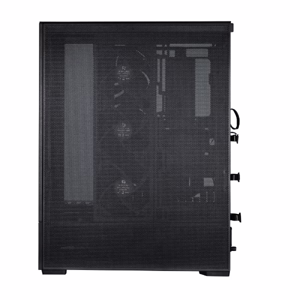 Lian Li SUP01 Small Tower Case ATX Case, Pre installed 3 x 120mm PWM & PCIe 4.0 Riser Cables, 3 side Mesh Panels, Dual ARGB Strip Lights, Black | G99.SUP01X.00 thumbnail 4