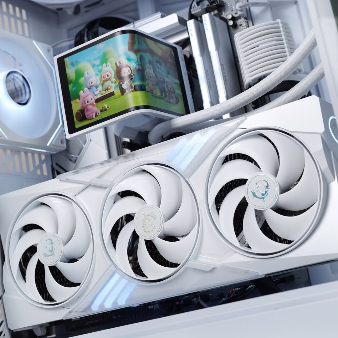 Elite White AI PC & Gaming Workstation: Intel Core Ultra 7 265KF + White RTX 5070 Ti OC 16GB, 32GB 6000MHz, 1TB NVMe, 360mm LCD AIO, 850W PCIe Gen5, WiFi 7 thumbnail 2