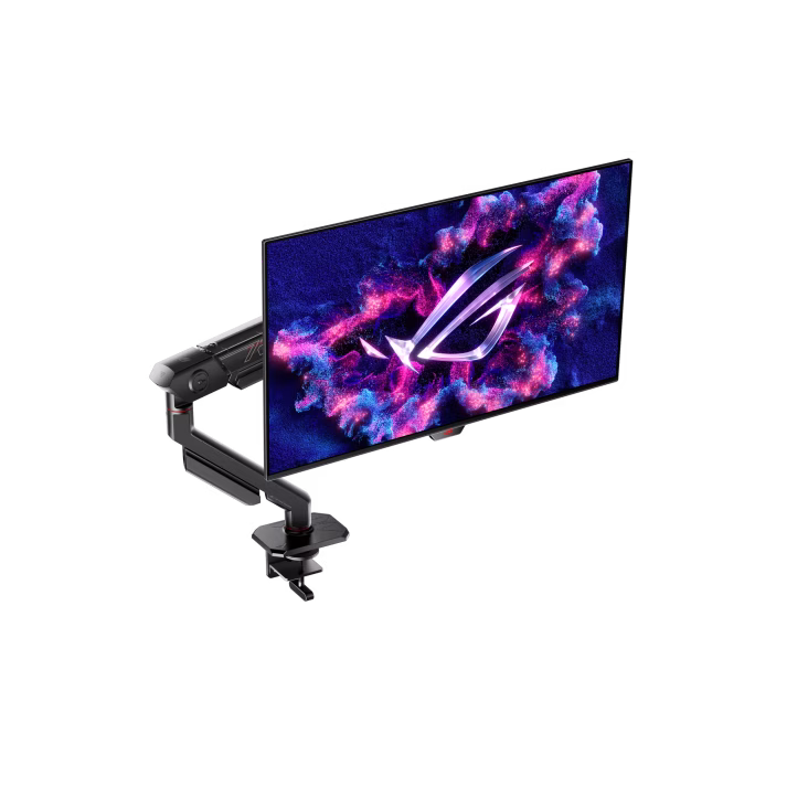 ASUS ROG Ergo Monitor Mount AAS01 Monitor Arm, Up to 11.5kg Max Weight Capacity (8.5kg for Curved Monitors), Up to 39" Screen Size, 100 x 100 VESA, 360?? Rotation, Black | 90LA00Q0-B01170 thumbnail 5