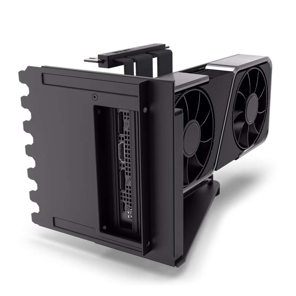 NZXT Vertical GPU Mounting Kit, Steel GPU Bracket & 175 mm PCIe Gen 4 Riser Cable, Fits perfectly with NZXT H5, H7 and H9 Series | AB-RH175-B1 thumbnail 4