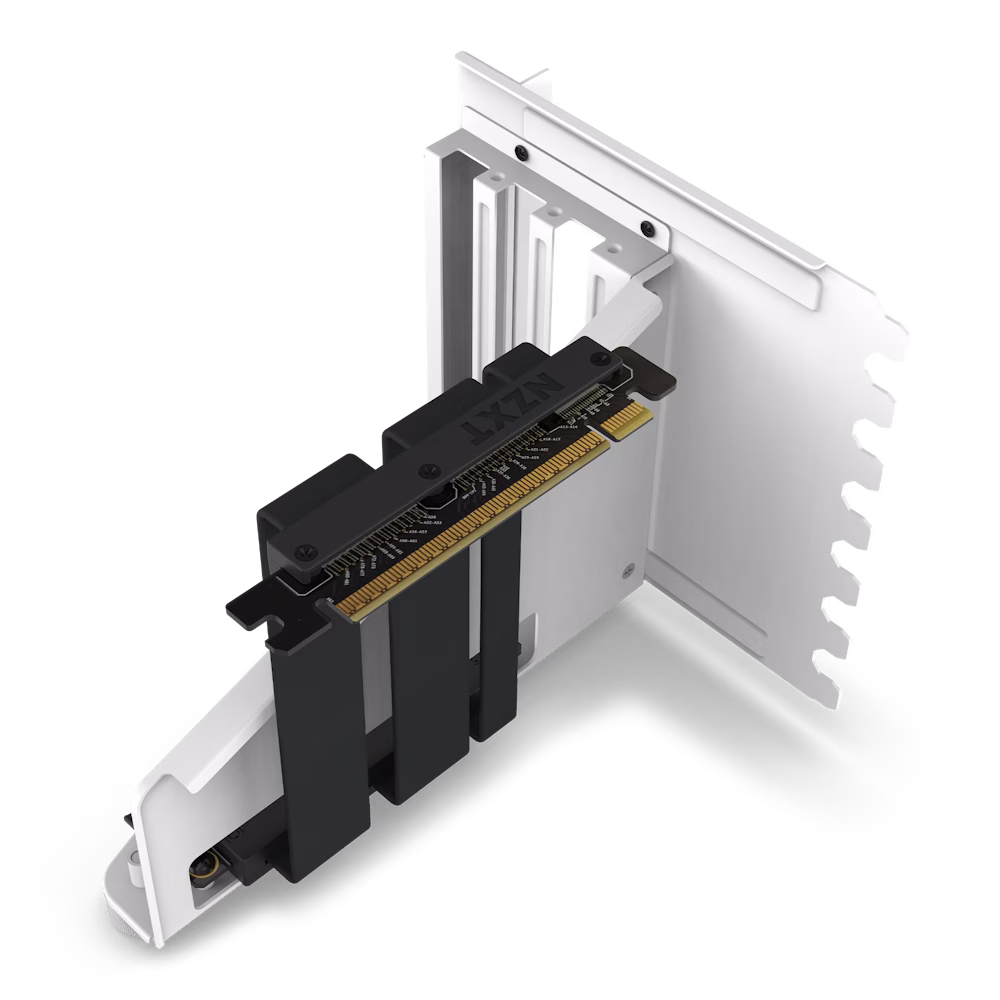 NZXT Vertical GPU Mounting Kit, 175 mm PCIe 4.0x16 Riser Cable, GPU Holder, Sturdy Steel Bracket, Fits perfectly with NZXT H5, H7 and H9 Series, White | AB-RH175-W1 – Buy Online