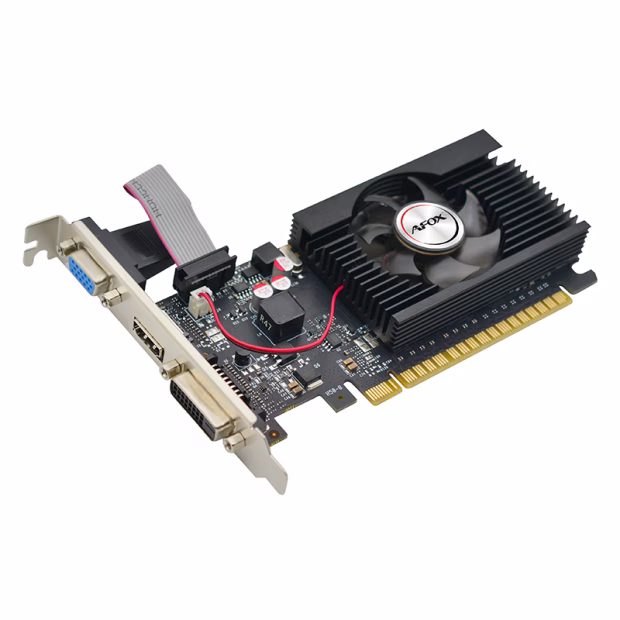 AFOX GeForce GT 710 Graphics Card, 2GB DDR3 Video Memory, Low Profile Ready, Triple Output HDMI, VGA, DVI Black| AF710-2048D3L5 thumbnail 2