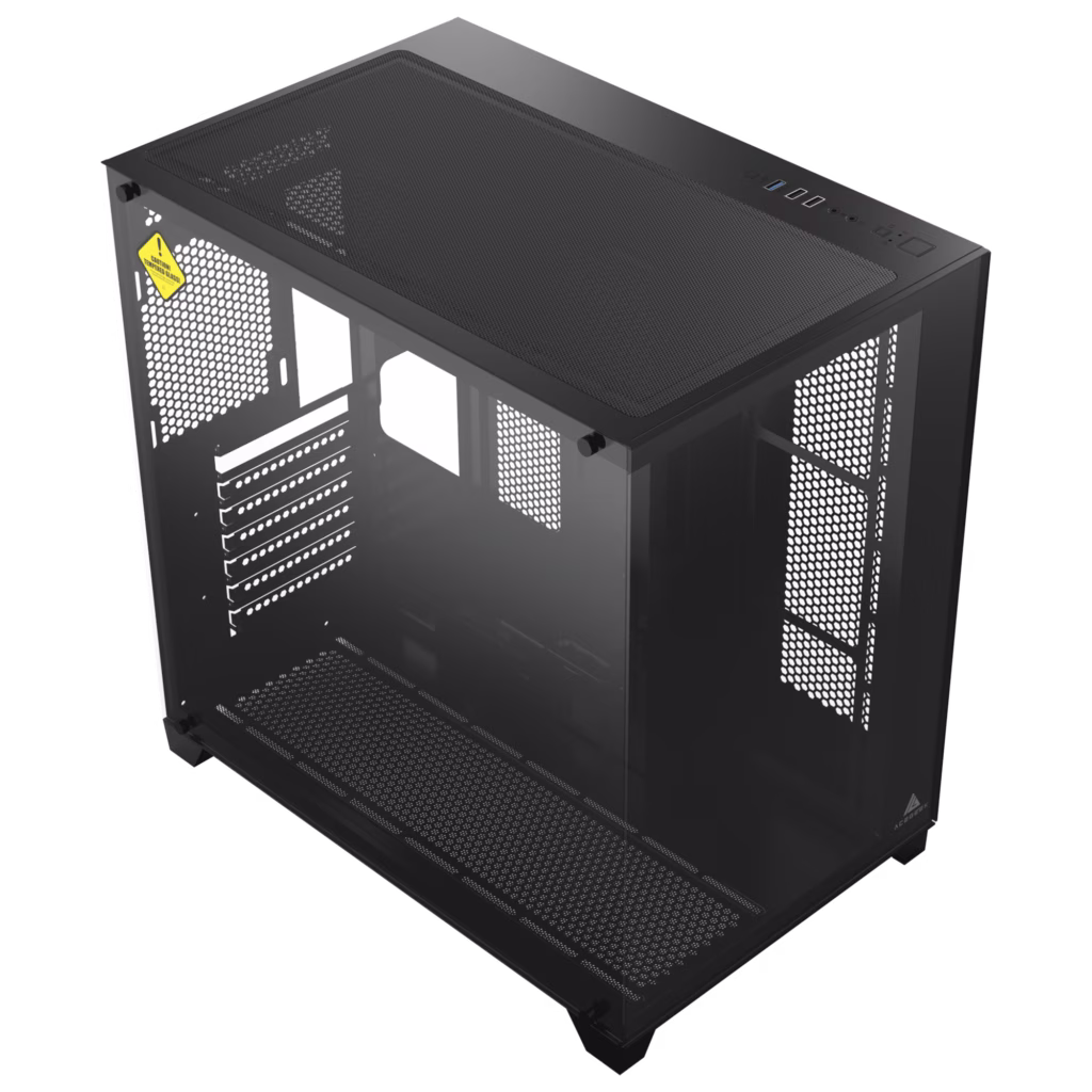 ACEGEEK Mercury R425 Mid-Tower Case, Transparent Tempered Glass, 7x Fans supports, Motherboard Supports Upto ATX, Graphic Card Supports Upto 410mm, 425x280x420mm, Black | AG-MERCURY-R425-PRO-BK thumbnail 7