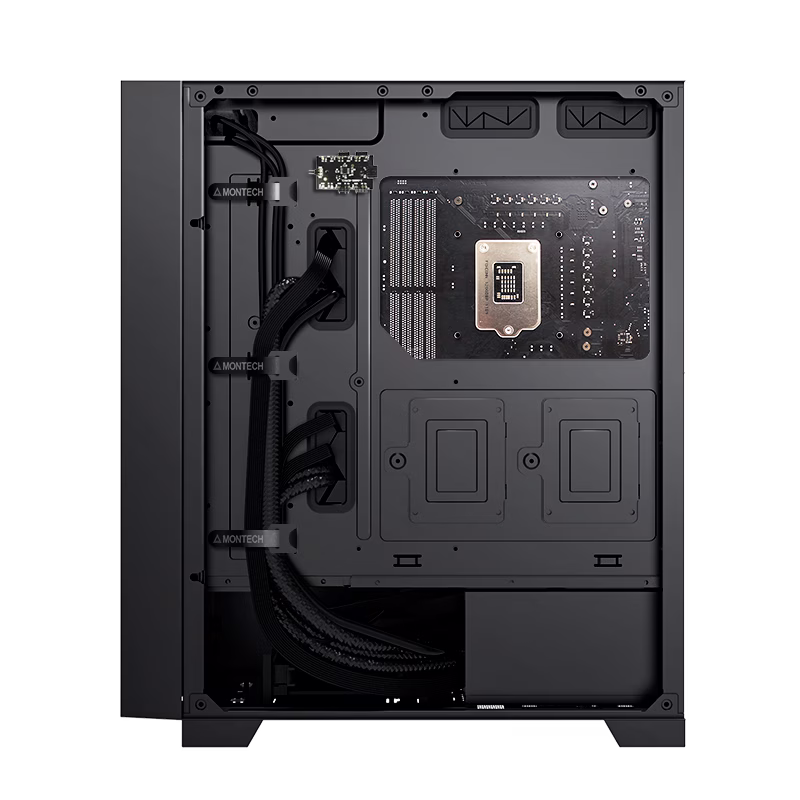 Montech AIR 1000 Premium Case, With Two Different Styled Toolless Quick Release Front Panels, All-Around Anti-Dust Design, 4x ARGB Fans Pre-installed, Easy Swivel Glass Side Panel, Ample upgrade space for High-end GPU and Motherboard | AIR 1000 Premium thumbnail 4