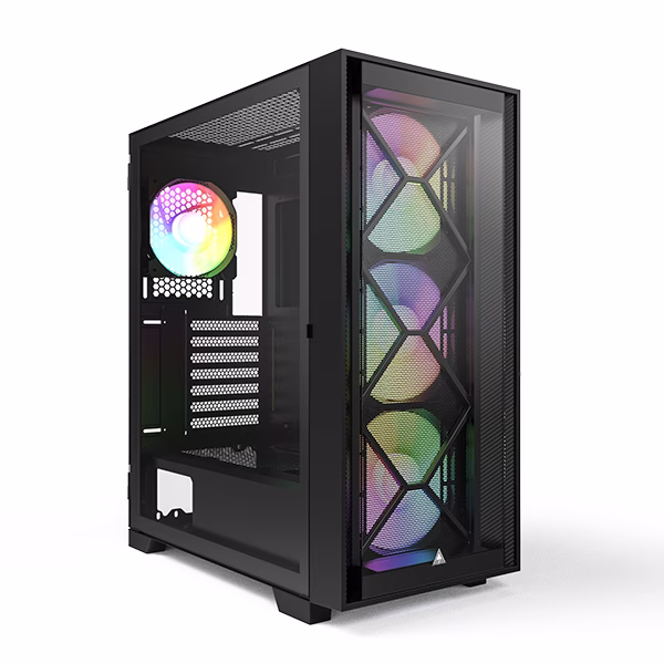 Montech AIR 1000 Premium Case, With Two Different Styled Toolless Quick Release Front Panels, All-Around Anti-Dust Design, 4x ARGB Fans Pre-installed, Easy Swivel Glass Side Panel, Ample upgrade space for High-end GPU and Motherboard | AIR 1000 Premium – Buy Online