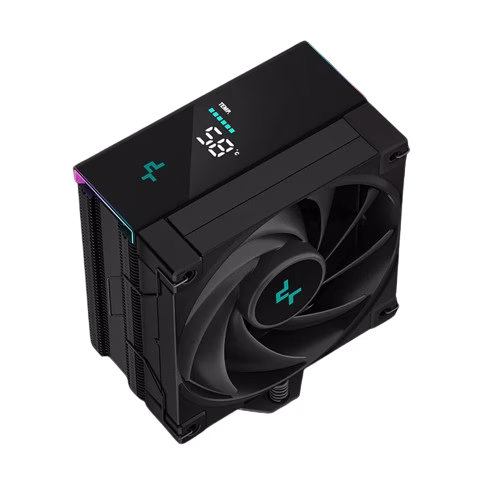 DeepCool AK400 DIGITAL  Single-Tower CPU Air Cooler, 120mm FDB PWM Fan, 1850 RPM Speed & 68.99 CFM Airflow, Digital Statues Display, 4 HeatPipes, TDP 220W, ARGB LED Strips, Black | AK400-BKADMN-G – Buy Online