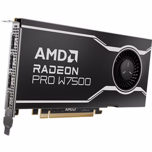 AMD RADEON PRO W7500 8GB GDDR6 128BIT,12TFLOPS,4*DP,ACTIVE FAN,RDNA3,100-300000078,AMD RADEON PRO W7500 TW thumbnail 2