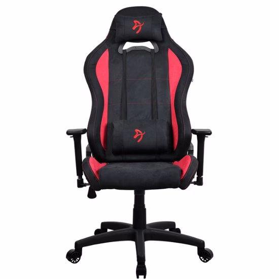 Arozzi - Torretta Supersoft Upholstery Fabric Gaming Chair, Velvety Texture Breathable Fluid-Repellant Ergonomic Design with 2 Supportive Pillows , Red | TORRETTA-SPSF-RED thumbnail 7