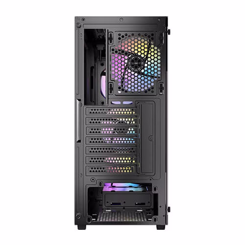 Antec AX61 ELITE Mid-Tower Gaming Case, 4x Preinstalled ARGB Fans, 4MM Tempered glass, ATX MOBO Supports, Black thumbnail 5