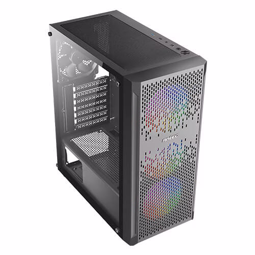 Antec NX290 NX Series-Mid Tower Gaming Case, Tempered glass, 4x Pre Installed Fans, MOBO Supports E-ATX, Black thumbnail 6