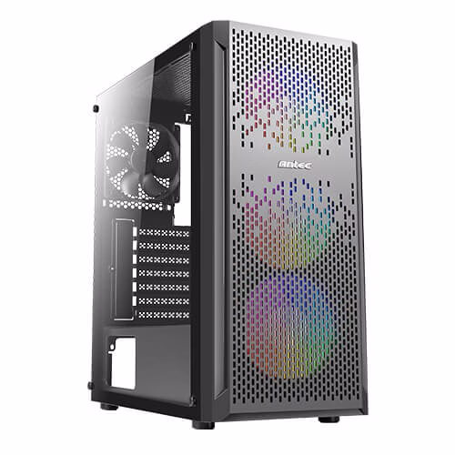 Antec NX290 NX Series-Mid Tower Gaming Case, Tempered glass, 4x Pre Installed Fans, MOBO Supports E-ATX, Black thumbnail 7