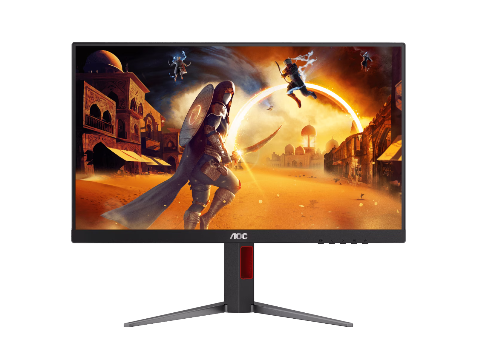 AOC Q27G4 27" QHD Fast IPS 2K Gaming Monitor, 2560 ?? 1440 (QHD) Fast IPS, Adaptive-Sync Technology, 180Hz Refersh Rate, 0.5ms Response Time, DisplayHDR 400, 1.07Billion Colors with Delta E 2, HDMI / DisplayPort, Red & Black | Q27G4 – Buy Online
