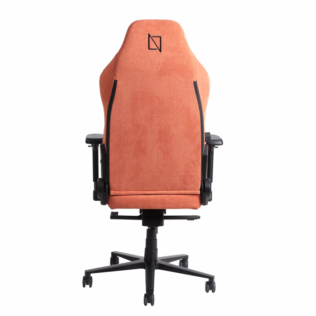 NAVO APEX Premium Ergonomic Soft Fabric Gaming Chair, Memory Foam Pillows, Magnetic Headrest & Integrated Lumbar Support | Coral Red thumbnail 3