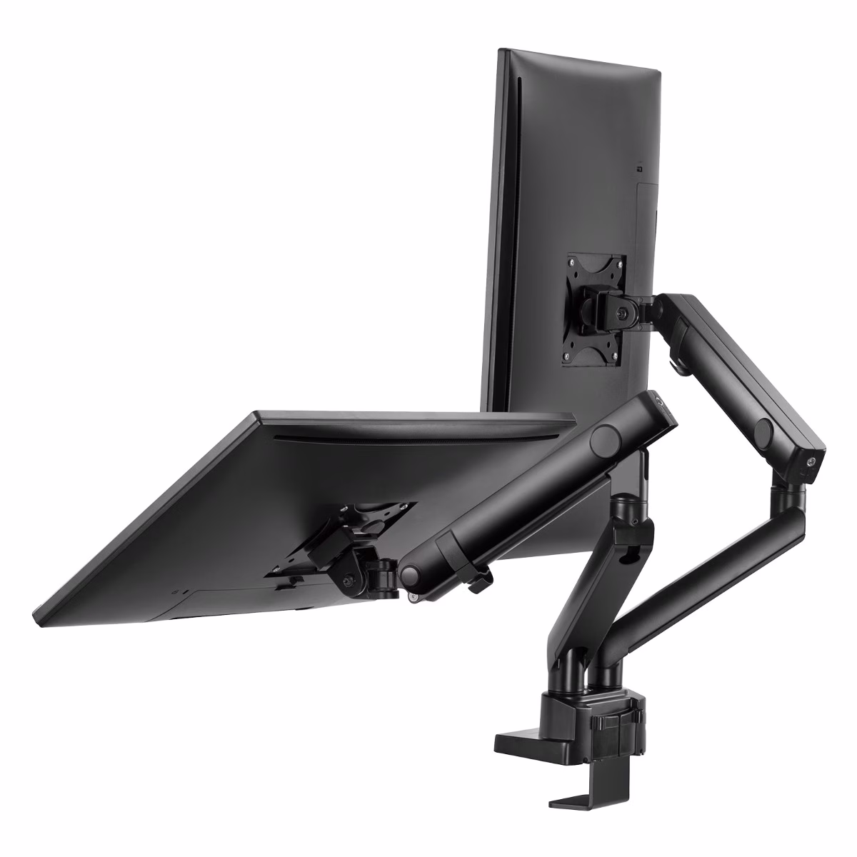 SilverStone ARM25 Dual Monitor Arm w/ Mechanical Spring Design Versatile Adjustability, Monitors Up To 32" Size 9kg Weight, VESA Mounting Interface Standard, 100mm Mounting Hole, Black SST-ARM25 thumbnail 10