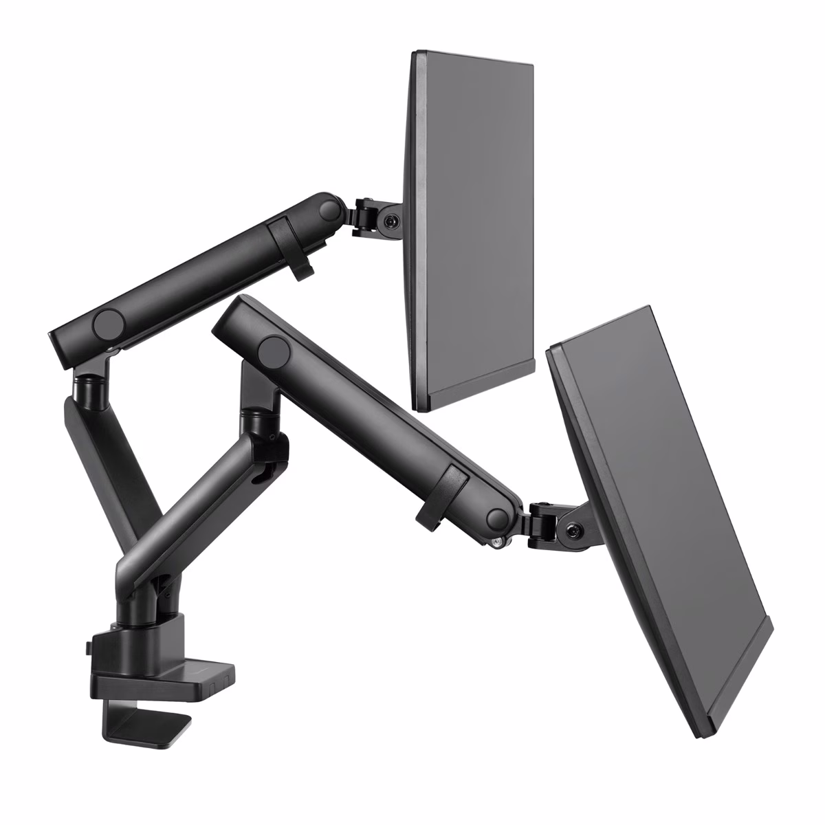 SilverStone ARM25 Dual Monitor Arm w/ Mechanical Spring Design Versatile Adjustability, Monitors Up To 32" Size 9kg Weight, VESA Mounting Interface Standard, 100mm Mounting Hole, Black SST-ARM25 thumbnail 8