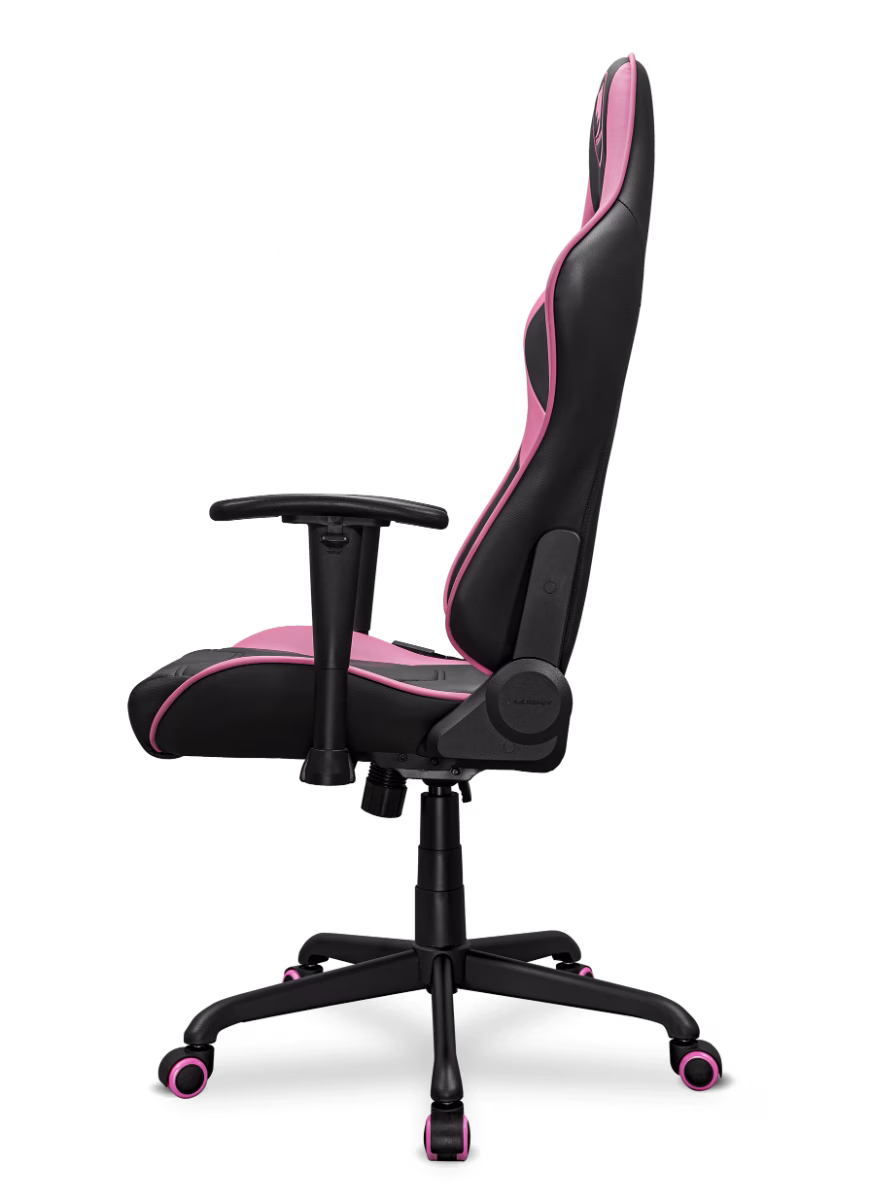 COUGAR Armor Elite Gaming Chair, Premium PVC Leather, 2D Armrest, Piston Height Adjustment, Class 4 Gas Lift, 160 Degree Recline, Max Loading 120kg, Royal, Black & Pink | 3MELIPNB.0001 thumbnail 3
