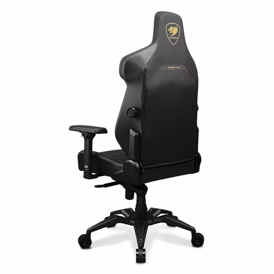 COUGAR ARMOR EVO Royal Gaming Chair, Magnetic neck pillow memory foam, Breathable PVC leather, Full steel frame for sturdy support, 4D adjustable armrest, 5-star base and extra-size wheels, Support up to 160kg, Black | 3MEVOGLB.0001 thumbnail 5
