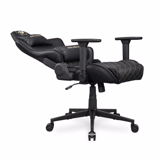 Cougar Armor One V2 Gold Gaming Chair, PVC Leather Surface, 4D Folding Armrests, 155?? Reclining, Piston Lift Height Adjustment, Up to 12kg Weight Support | 3MAO2GLB.0001 thumbnail 4