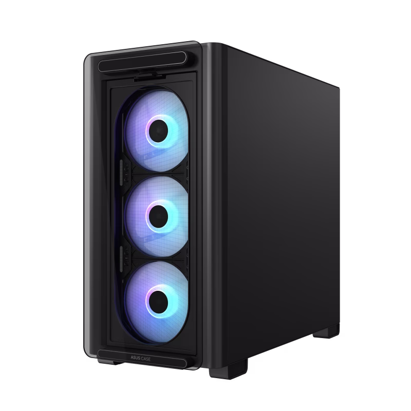 ASUS A23 PLUS micro-ATX case, Support Hidden-connector Motherboards, Standoff-mounted tempered-glass front panel, supports up to 360 mm Cooler, Black | 90DC00K0-B19010 thumbnail 2