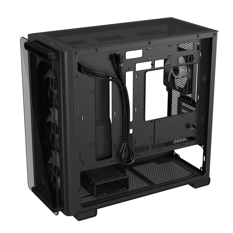 ASUS A23 PLUS micro-ATX case, Support Hidden-connector Motherboards, Standoff-mounted tempered-glass front panel, supports up to 360 mm Cooler, Black | 90DC00K0-B19010 thumbnail 4