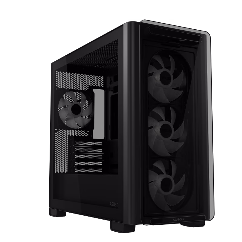 ASUS A23 PLUS micro-ATX case, Support Hidden-connector Motherboards, Standoff-mounted tempered-glass front panel, supports up to 360 mm Cooler, Black | 90DC00K0-B19010 thumbnail 6