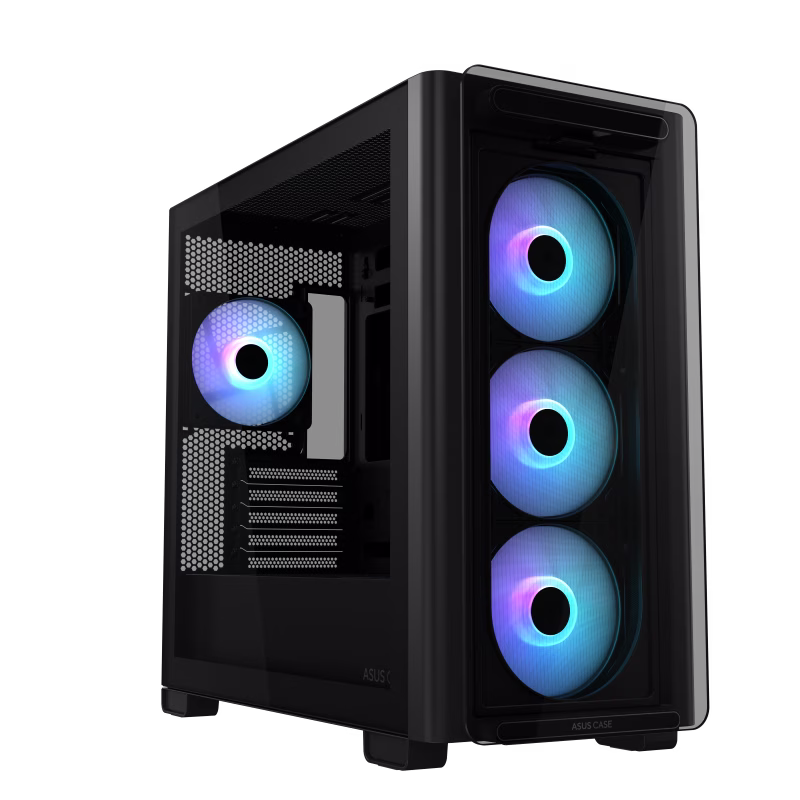 ASUS A23 PLUS micro-ATX case, Support Hidden-connector Motherboards, Standoff-mounted tempered-glass front panel, supports up to 360 mm Cooler, Black | 90DC00K0-B19010 – Buy Online