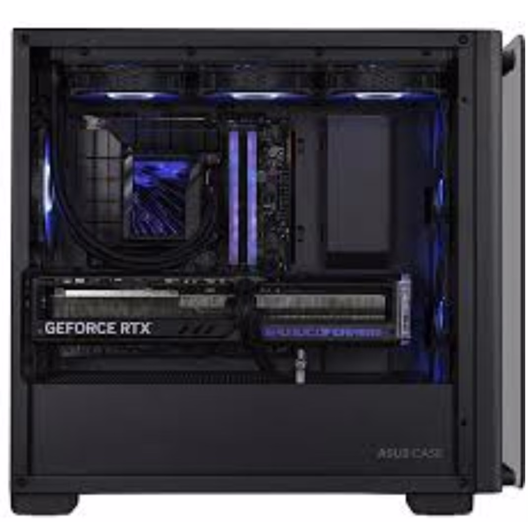 ASUS POWERED  Gaming PC - Intel Core i9 14900KF 24 Cores 32 Threads, NVIDIA RTX 4080 SUPER 16GB, 32GB DDR5 RAM 6400MHz, 1TB SSD Gen 4 NV3, 850W 80 PLUS PSU, 360mm LCD??Liquid??Cooler image