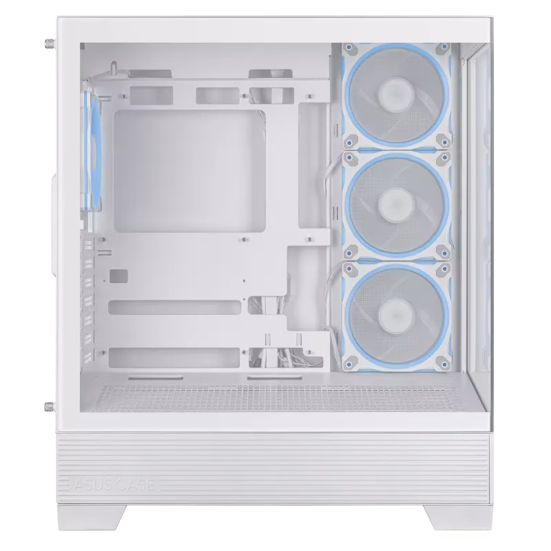 ASUS A31 PLUS Mid Tower ATX Case, 4X Pre-installed ARGB fans, Support Hidden-connector Mobo, 360mm Radiators, 380mm GPU, Clean cable management, White | 90DC00R3-B19000 thumbnail 4