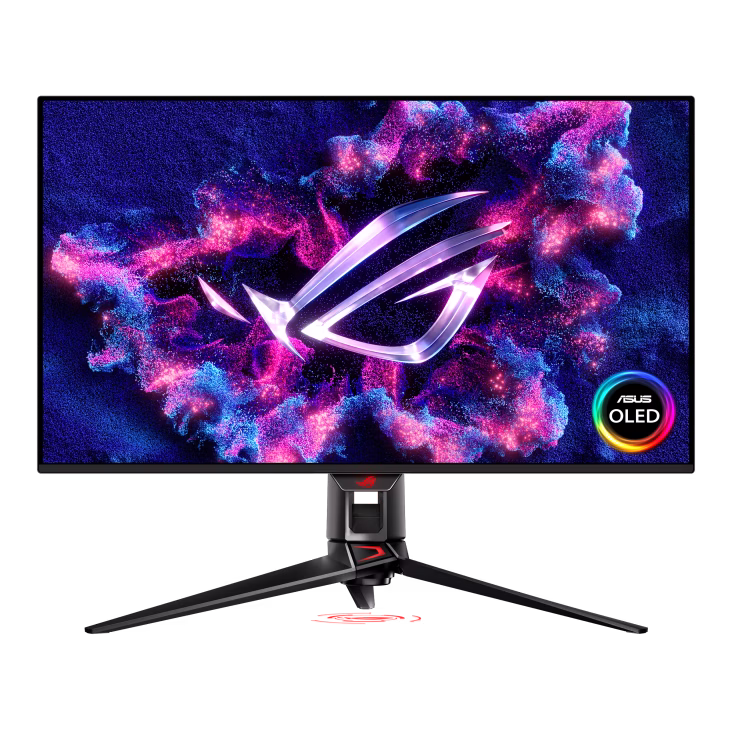 ASUS ROG Swift OLED PG32UCDM Gaming Monitor 31.5-inch 4K QD-OLED panel, 240Hz, 0.03ms (GTG), G-SYNC compatible, custom heatsink, graphene film, uniform brightness,99% DCI-P3, True 10-bit, 90W Type-C, 3 Years Warranty | 90LM09T0-B01370 image