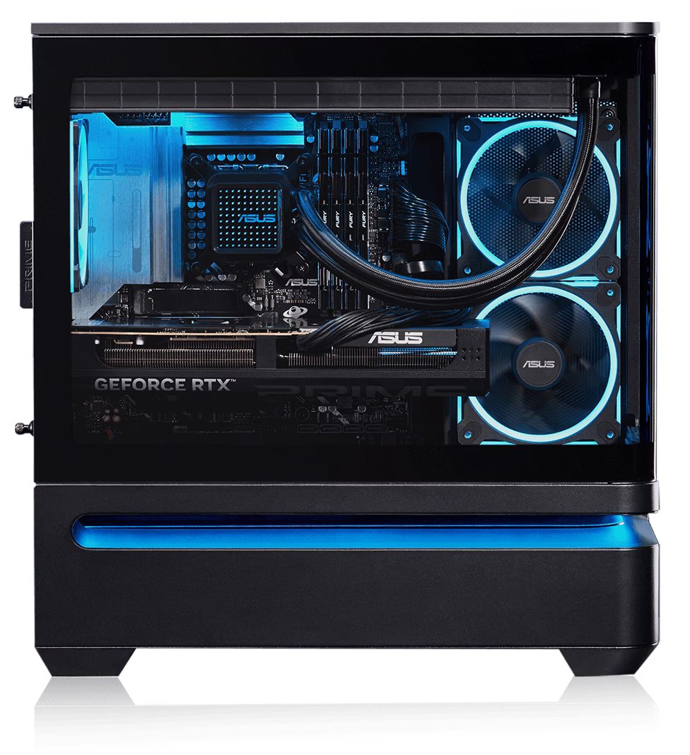 High-Performance Gaming PC Powered By ASUS: Intel Core Ultra 7 265K + ASUS PRIME RTX 5070 Ti OC 16GB GDDR7, 32GB DDR5 7200MHz RGB, 2TB PCIe Gen5 NVMe SSD (14,700MB/s), 360mm ARGB LCD AIO, 850W Gold ATX 3.1 PSU, WiFi 7, ASUS Prime AP202 ARGB Black thumbnail 2