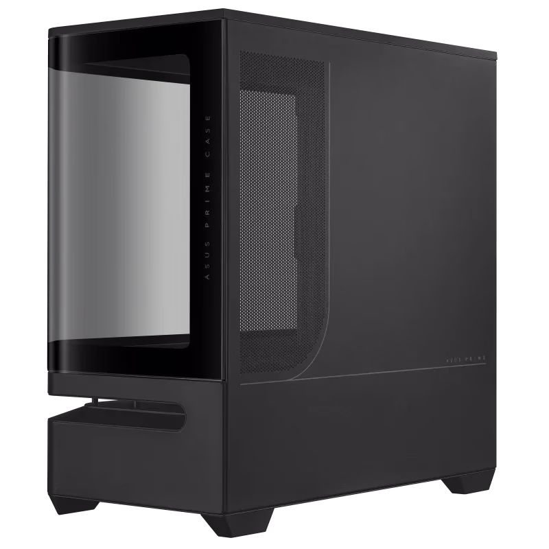 ASUS Prime AP202 ARGB mATX Case, Curved Tempered Glass Panel, Integrated ARGB Light Band, 3x ARGB Fans, Supports mATX Motherboard, 360mm AIO Cooler, 420mm Graphics Card, Black | 90DC00P0-B19000 thumbnail 12