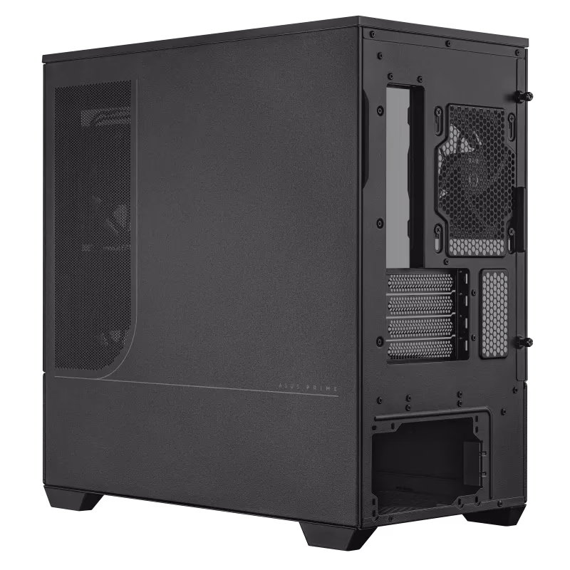 ASUS Prime AP202 ARGB mATX Case, Curved Tempered Glass Panel, Integrated ARGB Light Band, 3x ARGB Fans, Supports mATX Motherboard, 360mm AIO Cooler, 420mm Graphics Card, Black | 90DC00P0-B19000 thumbnail 5