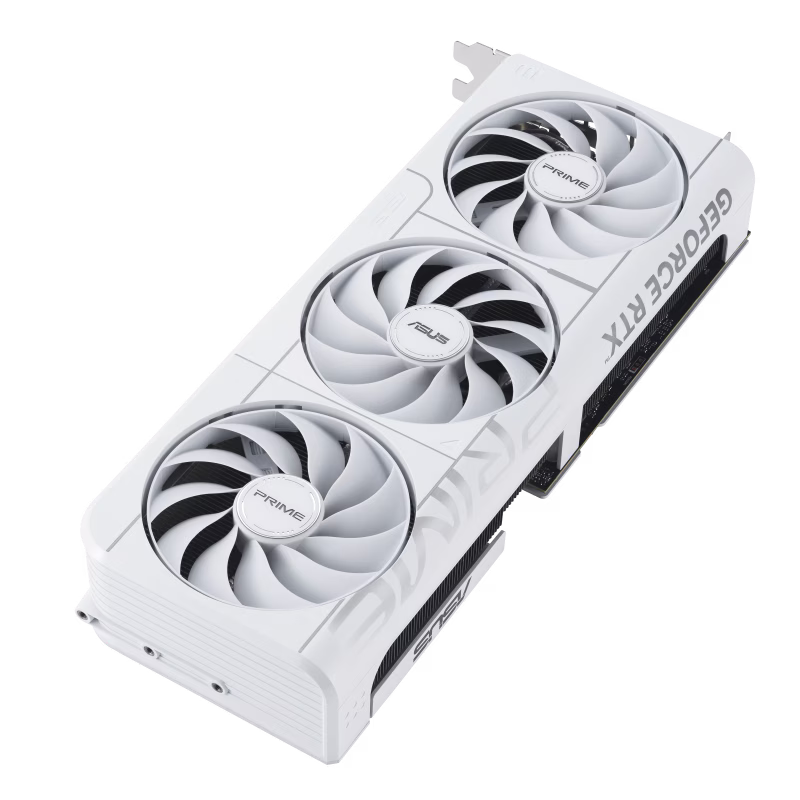 ASUS PRIME GeForce RTX 5070 White OC Edition 12GB GDDR7 Graphics Card, NVIDIA Blackwell Architecture Dual BIOS, Fifth-Gen Tensor Cores, MuseTree, SFF-Ready 2.5 Slot Design, AI Perfomance 1005 AI TOPS | 90YV0M19-M0NA00 thumbnail 2