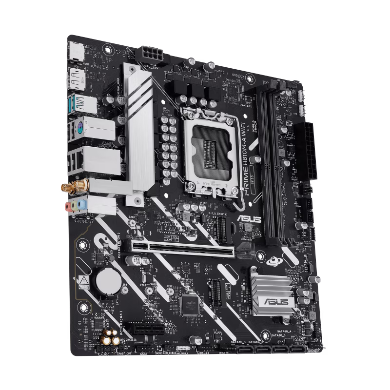 ASUS Prime H810M-A WIFI Intel H810 LGA 1851 Micro-ATX Motherboard, Intel Core Ultra Ready, AI PC Ready, DDR5 Support, PCIe 4.0, WiFi 6, Aura Sync | 90MB1KJ0-M0EAY0 thumbnail 3